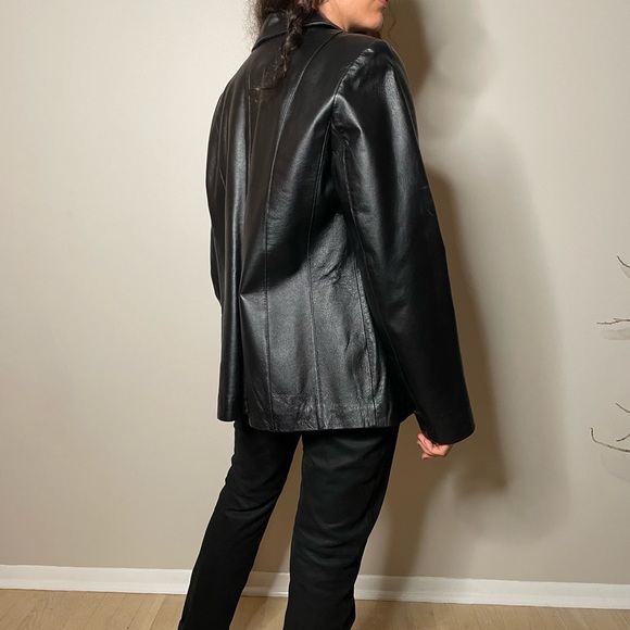 Black leather jacket - Picture 3 of 4